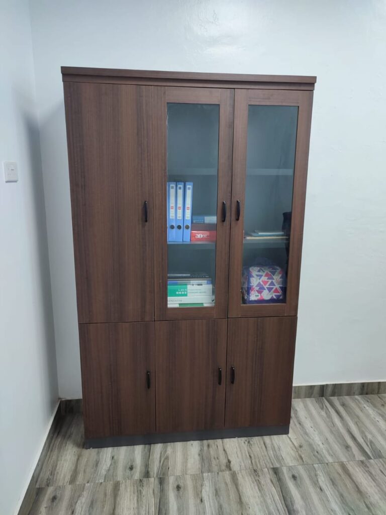modern 3-door wooden file cabinet