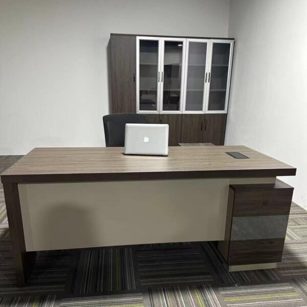 Modern Executive Office Desk with Side Drawer