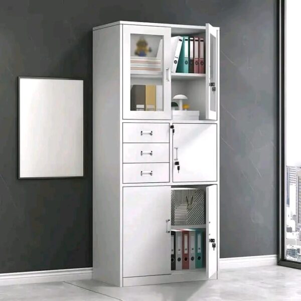 Metallic Filing Cabinet with Built-In Safe – Secure & Organized Office Storage
