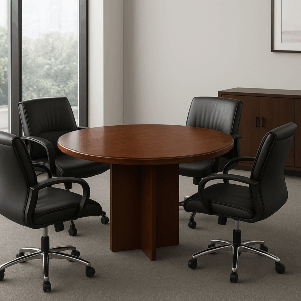 Round Meeting Table – Modern Collaborative Office Table for Team Discussions